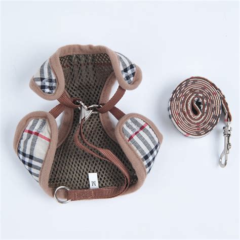 fake burberry dog harness|burberry dog harness and leash.